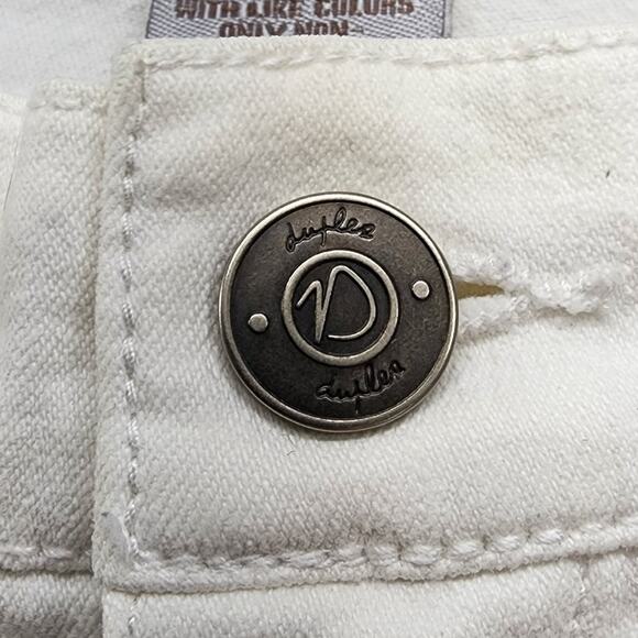 Vintage Y2K Duplex by Tyte Jeans Womens 6 White Mid Rise Capri Stretch Denim - Picture 3 of 13